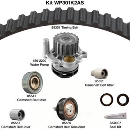 Picture of WP301K2AS Engine Timing Belt Kit w/Water Pump & Seals  By DAYCO PRODUCTS LLC