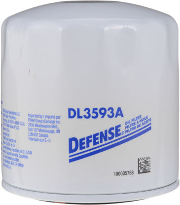 Picture of DL3593A Engine Oil Filter  By DEFENSE FILTERS