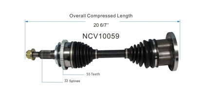 Picture of NCV10059 CV Joint Half Shaft  By GSP NORTH AMERICA INC