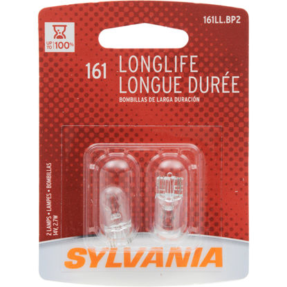 Picture of 161LL.BP2 Long Life Blister Pack Twin Instrument Panel Light Bulb  By SYLVANIA
