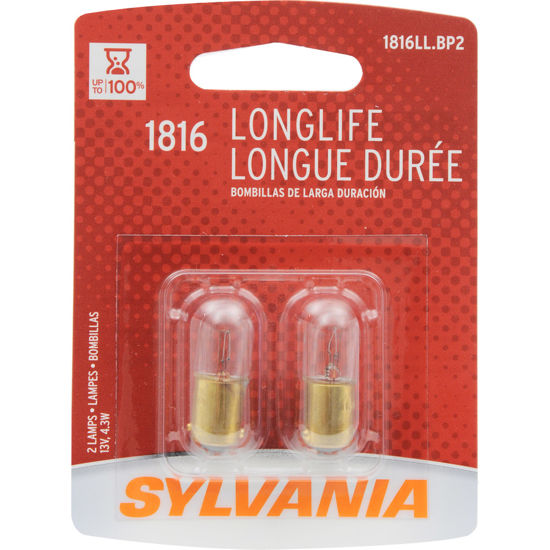 Picture of 1816LL.BP2 Long Life Blister Pack Twin Instrument Panel Light Bulb  By SYLVANIA