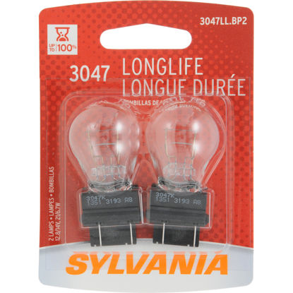 Picture of 3047LL.BP2 Long Life Blister Pack Twin Brake Light Bulb  By SYLVANIA