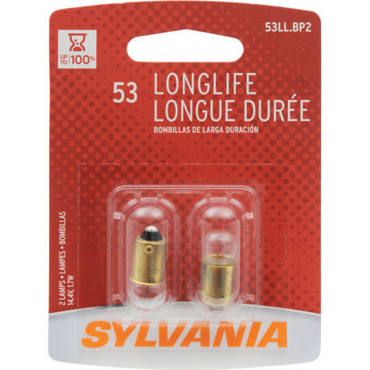 Picture of 53LL.BP2 Long Life Blister Pack Twin Instrument Panel Light Bulb  By SYLVANIA