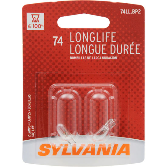 Picture of 74LL.BP2 Long Life Blister Pack Twin Courtesy Light Bulb  By SYLVANIA