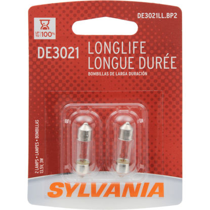 Picture of DE3021LL.BP2 Long Life Blister Pack Twin Glove Box Light Bulb  By SYLVANIA