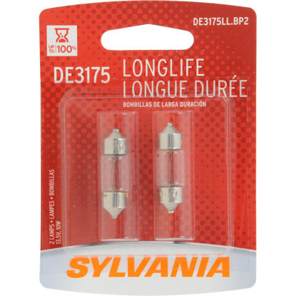 Picture of DE3175LL.BP2 Long Life Blister Pack Twin Dome Light Bulb  By SYLVANIA