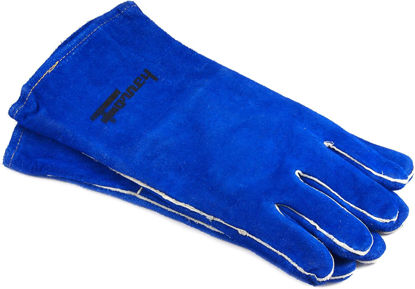 Picture of Forney 55203 - Welding Gloves, Deluxe Lined, Blue Leather [Large]