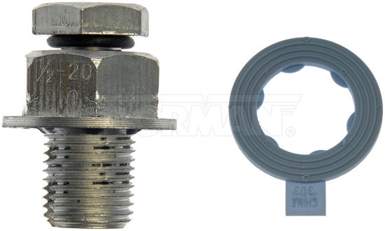 Picture of Oil Drain Plug Piggyback 1/2-20 S.O., Head Size 3/4 In. (090-035CD) By DORMAN-AUTOGRADE