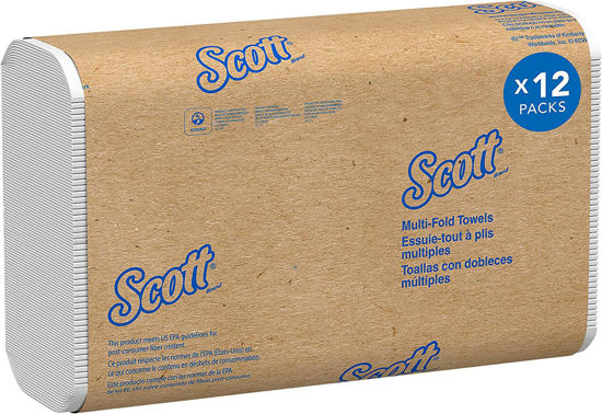 Picture of Kimberly-Clark SCOTT Multi-Fold Towels, White, 250 Sheets/Pack, 12/Box