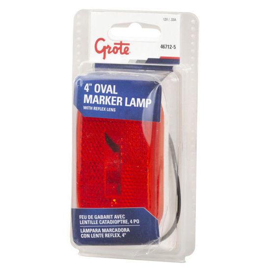 Picture of Grote Single-Bulb Oval Clearance / Marker Lamp, Red (Retail Pack)